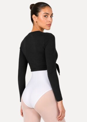 balletvestje dames zwart florence op model achterzijde