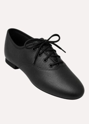 jazzschoenen-zwart-volwassenen-oxford-zonder-voet-zijaanzicht