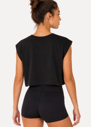 tshirt-dans-zwart-dames-kinderen-op-model-achterkant