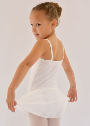 Balletpakje Aida | Wit van Sansha| Halflang rokje