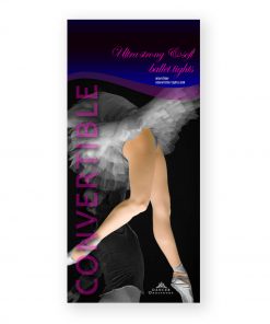 Convertible Balletpanty | Met voetgat in roze | Microfiber