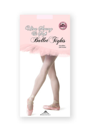 Balletmaillot met voet | Balletpanty licht roze | Microfiber