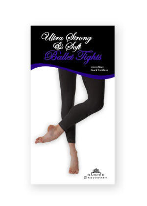 Balletmaillot zonder voet | Balletpanty zwart | Microfiber