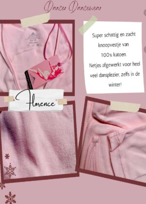 Ballet knoopvestje voor kinderen | Zacht Katoen | Roze of zwart