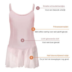 Balletpakje Cinderella | Roze met rokje | Kinderen