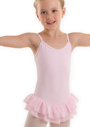 Balletpakje Diva | Roze dubbel rokje | Katoen lycra