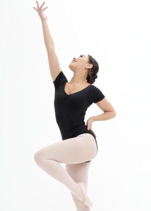 Balletpak Etude | Zwart Tactel®| Korte mouwen