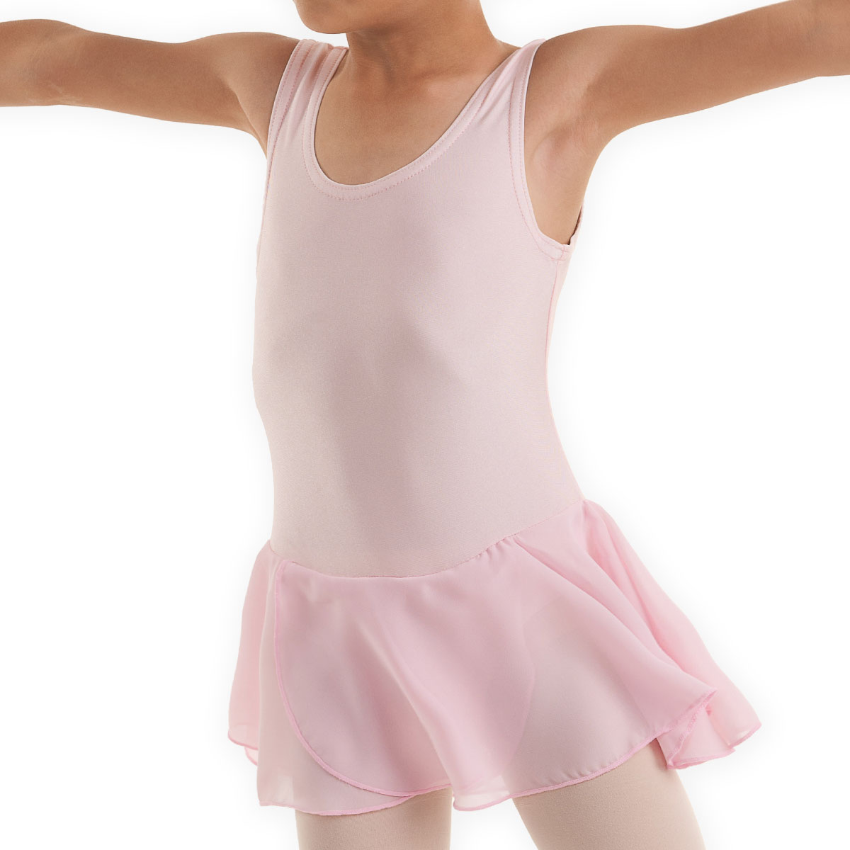 Balletpakje Prima Donna | Roze glanslycra | Langer rokje
