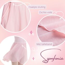 Balletrokje Symfonia | zwart, roze, wit, blauw | voile