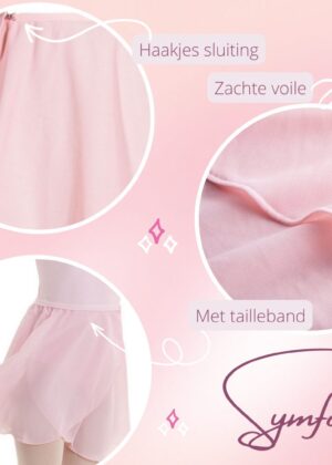 Balletrokje Symfonia | zwart, roze, wit, blauw | voile