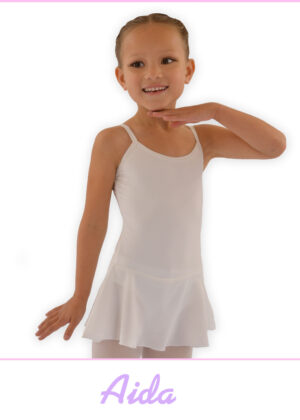 Balletpakje Aida | Wit van Sansha| Halflang rokje