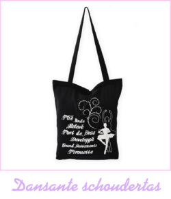 Dansante schoudertas | Zwart/Wit | Shopper