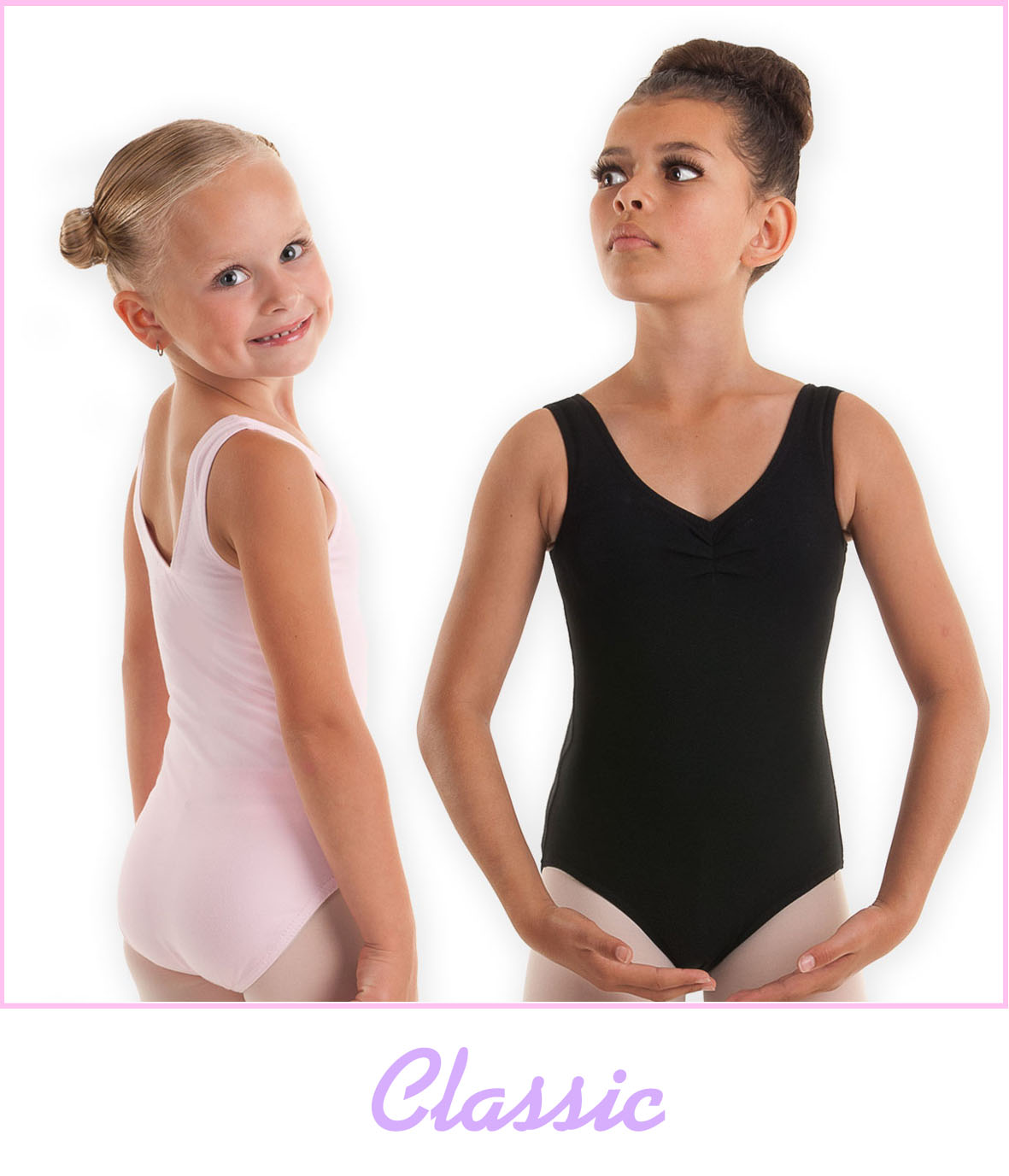Balletpak Classic | Rimpeltje zwart of roze | Katoen basis model