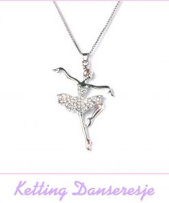 Balletketting "Danseresje" | Balletcadeau | Strass steentjes