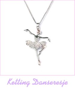 Balletketting "Danseresje" | Balletcadeau | Strass steentjes