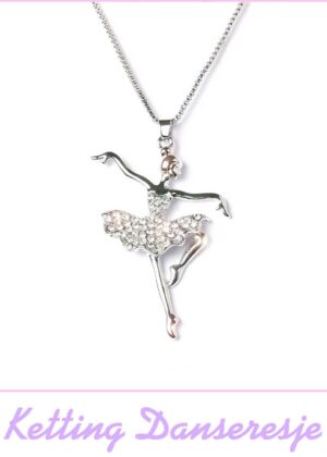 Balletketting "Danseresje" | Balletcadeau | Strass steentjes