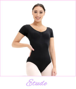 Balletpak Etude | Zwart Tactel®| Korte mouwen