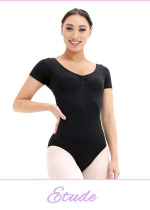 Balletpak Etude | Zwart Tactel®| Korte mouwen