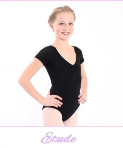 Balletpak Etude | Zwart Tactel® | model met mouwtjes en pinch