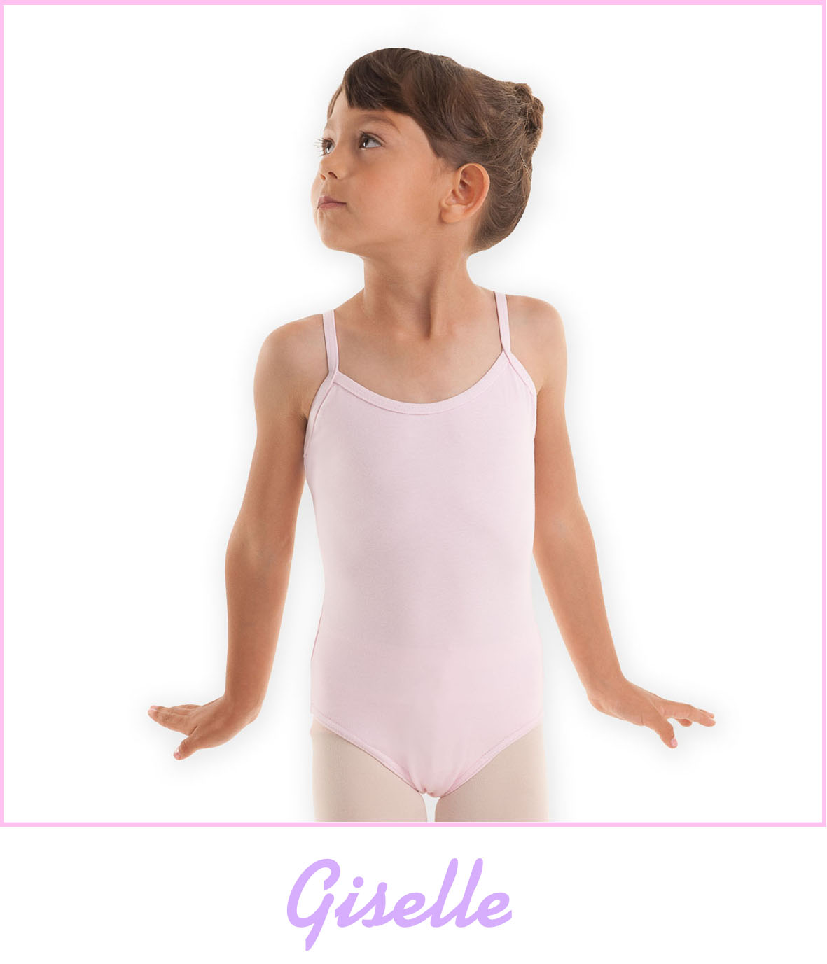Balletpakje Giselle | Roze spaghettibandjes | Kind