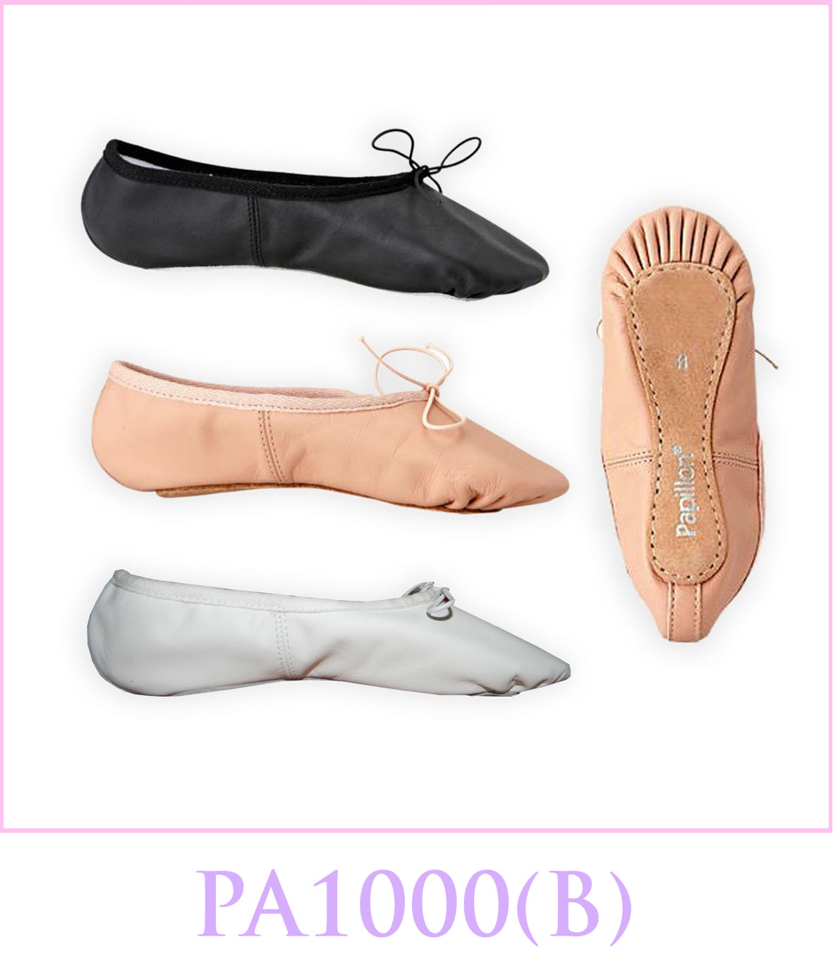 Papillon balletschoenen | PK1000 | PA1000 | Roze, zwart, wit